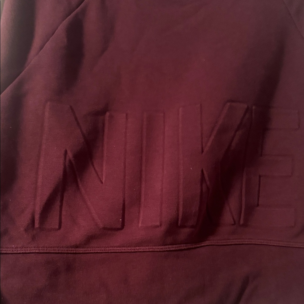 Nike Burgundy Pullover EUC Oversized XS-Medium puff Logo